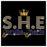 Medical Scrub Logo on healthcare uniform showing brand logos and color code