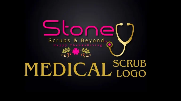 Medical Scrub Logo on healthcare uniform showing professional branding