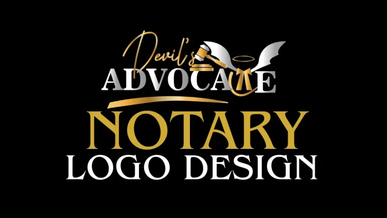 professional notary logo design for USA mobile and public notary businesses
