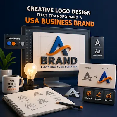 Creative logo design case study for a USA business brand by Digital Zone Consulting