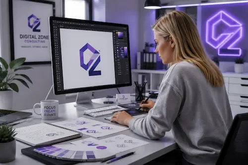 Best logo design services in the USA provided by an expert logo designer creating a custom business logo