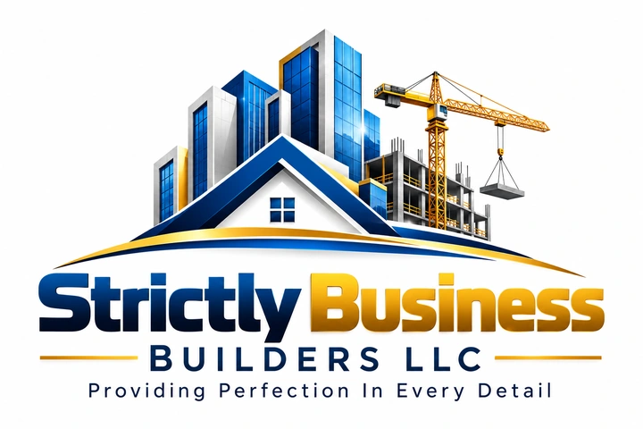Construction company custom logo design