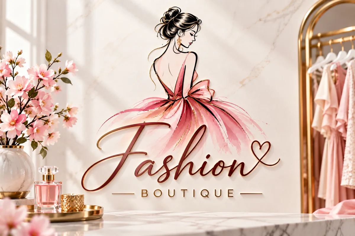 Fashion boutique logo design concept for clothing and fashion brands