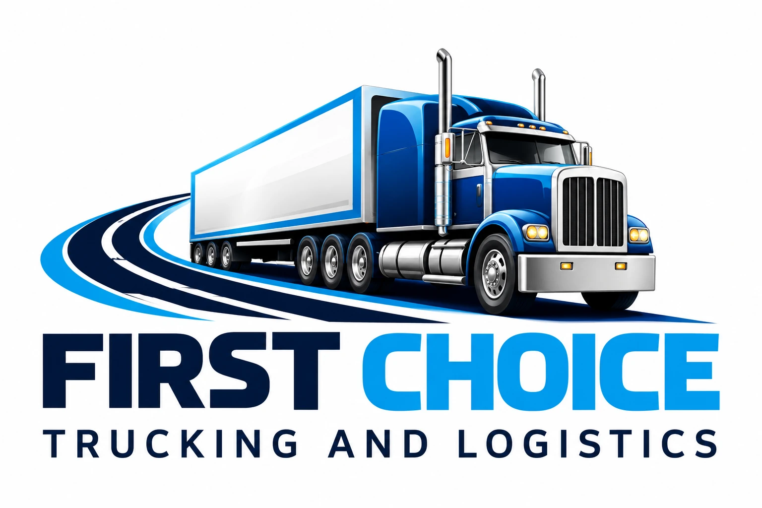 Trucking and logistics custom logo design